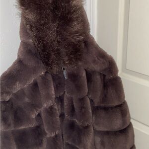 Luxurious Brown Faux Fur Coat my